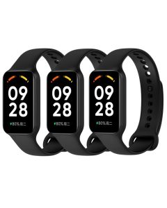 Комплект силіконових ремінців MRK Triple Black для Xiaomi Mi Band 8 Active/Redmi Smart Band 2 (три ремінці)