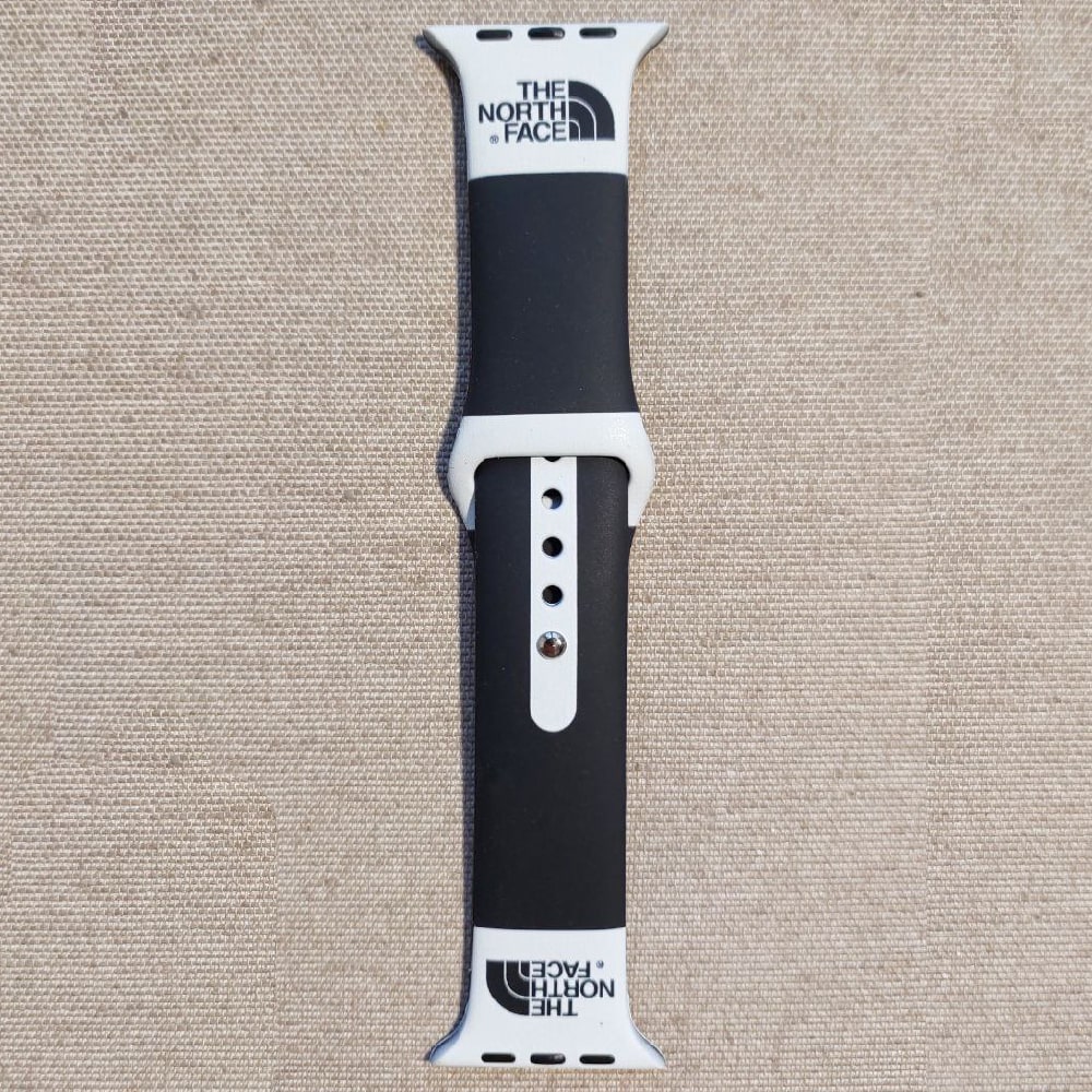 Ремінець силіконовий для Apple Watch 2/3/4/4/5/6/7/8/9/9/SE, 42/44/45мм із металевою кнопкою Black and White – фото, відгуки, характеристики в інтернет-магазині MoreKitov від продавця: MRK МРК| Купити в Україні: Києві, Харкові, Львові