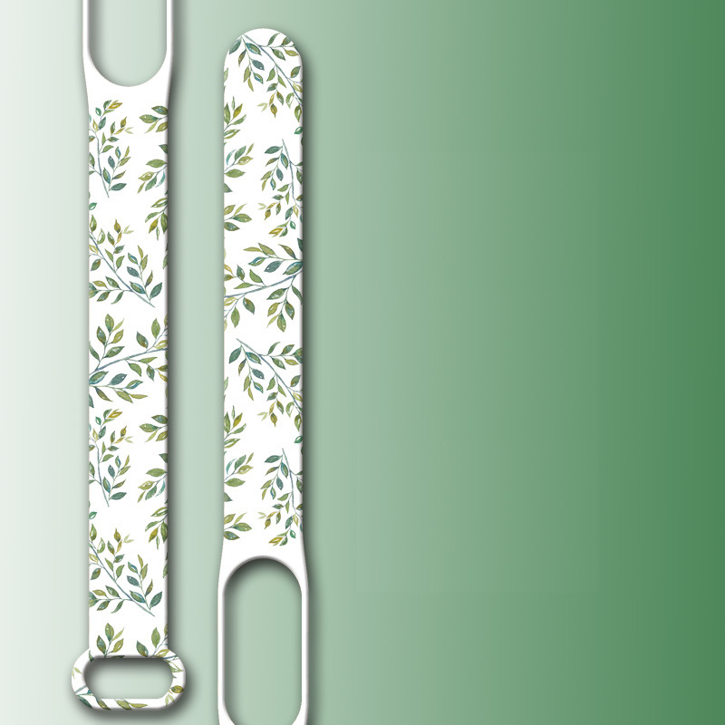 Силіконовий ремінець MRK для фітнес браслета Xiaomi Mi Band 4/3 білий з малюнком листя (09) – фото, відгуки, характеристики в інтернет-магазині MoreKitov від продавця: MRK МРК| Купити в Україні: Києві, Харкові, Львові
