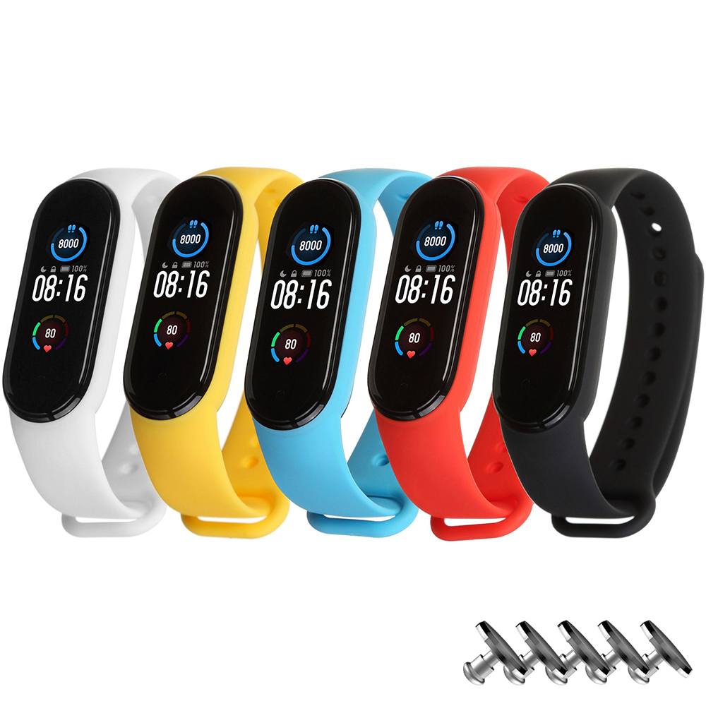 Комплект ремінців MRK для Xiaomi Mi Band 5/6 Bananas, п’ять ремінців + 5 металеві кнопки – фото, відгуки, характеристики в інтернет-магазині MoreKitov від продавця: MRK МРК| Купити в Україні: Києві, Харкові, Львові