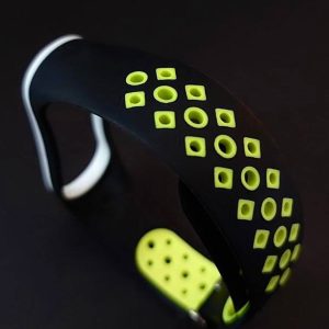 Комплект силіконових ремінців MRK Ромашки 01 для Xiaomi Mi Band 5/6/7 (два ремінці)+ металева кнопка