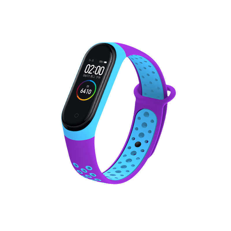 Ремінець Nike style NewDesign для фітнес-браслету Xiaomi Mi Band 3/4 Фіолетовий з блакитним – фото, відгуки, характеристики в інтернет-магазині MoreKitov від продавця: MRK МРК| Купити в Україні: Києві, Харкові, Львові