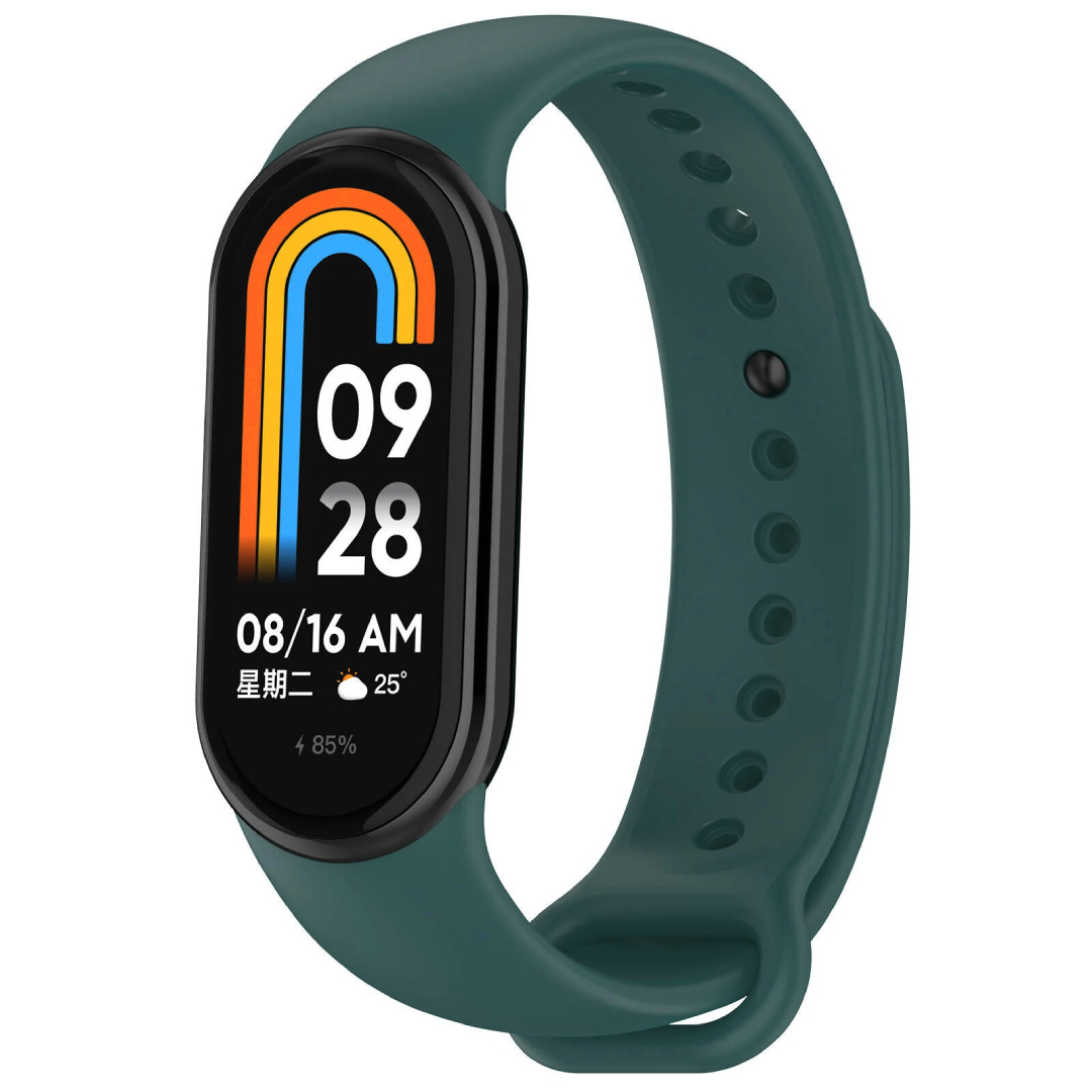 Силіконовий ремінець MRK для фітнес браслета Xiaomi Mi Band 8/9 Pine Green