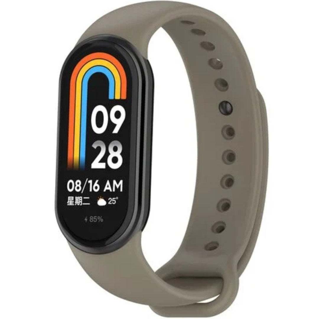 Силіконовий ремінець MRK для фітнес браслета Xiaomi Mi Band 8/9 Світло-сірий