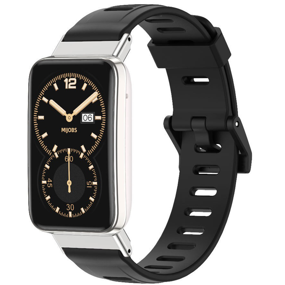 Силіконовий ремінець Mi Jobs Simple Premium Comfort для Mi Smart Band 7 Pro з металевим кріпленням Black + Silver – фото, відгуки, характеристики в інтернет-магазині MoreKitov від продавця: MRK МРК| Купити в Україні: Києві, Харкові, Львові