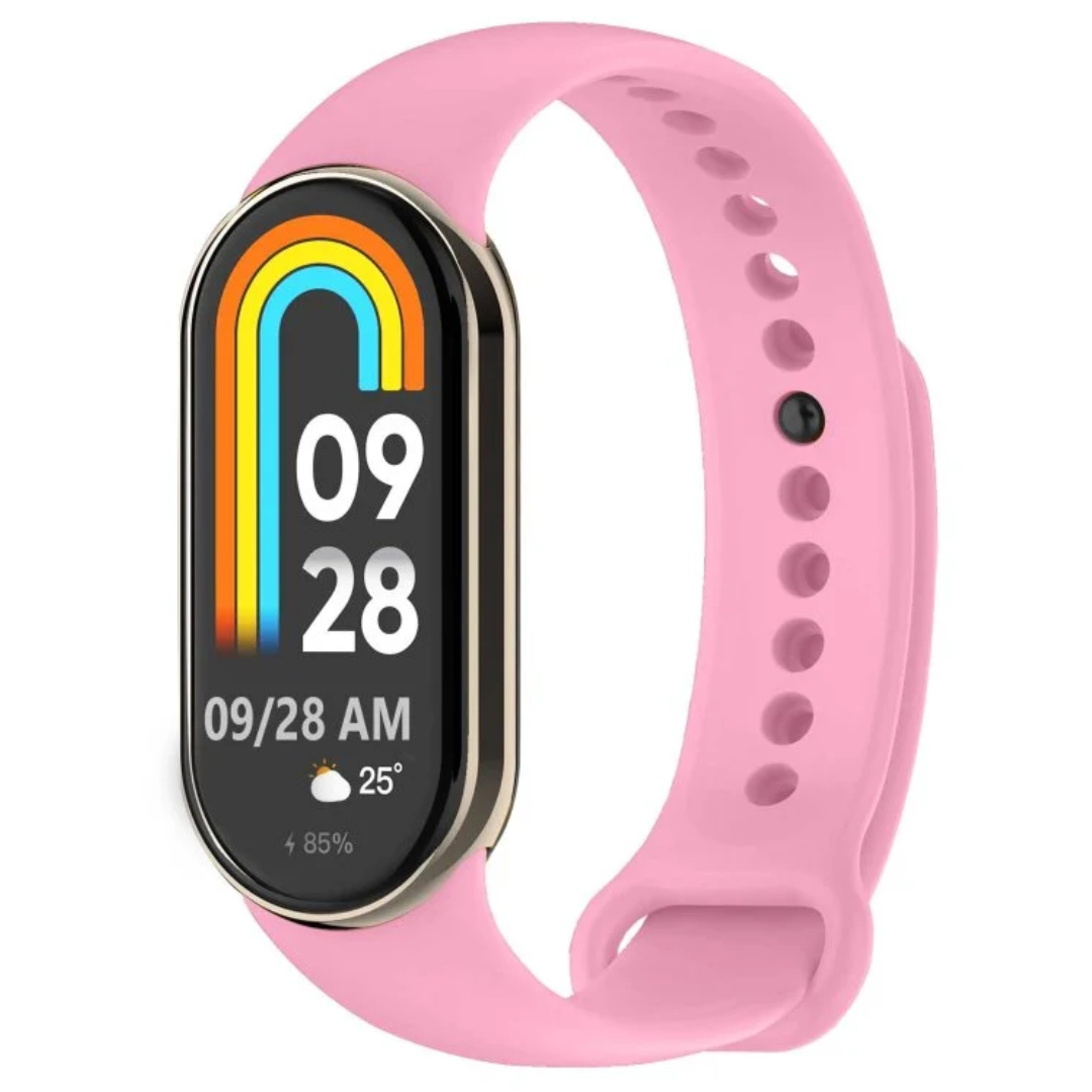 Силіконовий ремінець MRK для фітнес браслета Xiaomi Mi Band 8/9 Flamingo