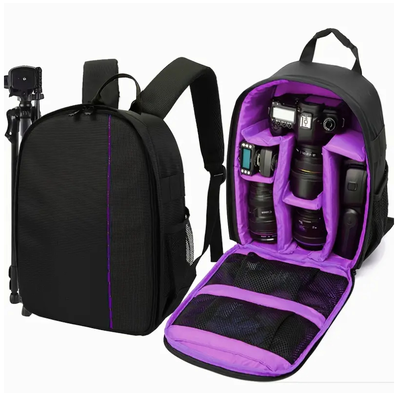 Стильний рюкзак для фототехніки Photo Bag чорний з фіолетовим фоторюкзак з кріпленням для штатива фіолетовий + дощовик + кодовий замочок-карабін – фото, відгуки, характеристики в інтернет-магазині MoreKitov від продавця: MRK МРК| Купити в Україні: Києві, Харкові, Львові 3 Стильний рюкзак для фототехніки Photo Bag чорний з фіолетовим фоторюкзак з кріпленням для штатива фіолетовий + дощовик + кодовий замочок-карабін – фото, відгуки, характеристики в інтернет-магазині MoreKitov від продавця: MRK МРК| Купити в Україні: Києві, Харкові, Львові 3