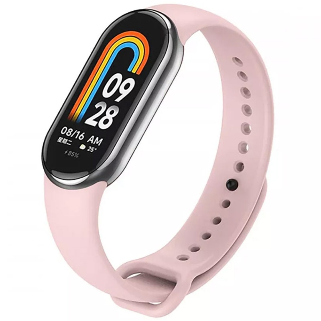 Силіконовий ремінець MRK для фітнес браслета Xiaomi Mi Band 8/9 Pink Sand