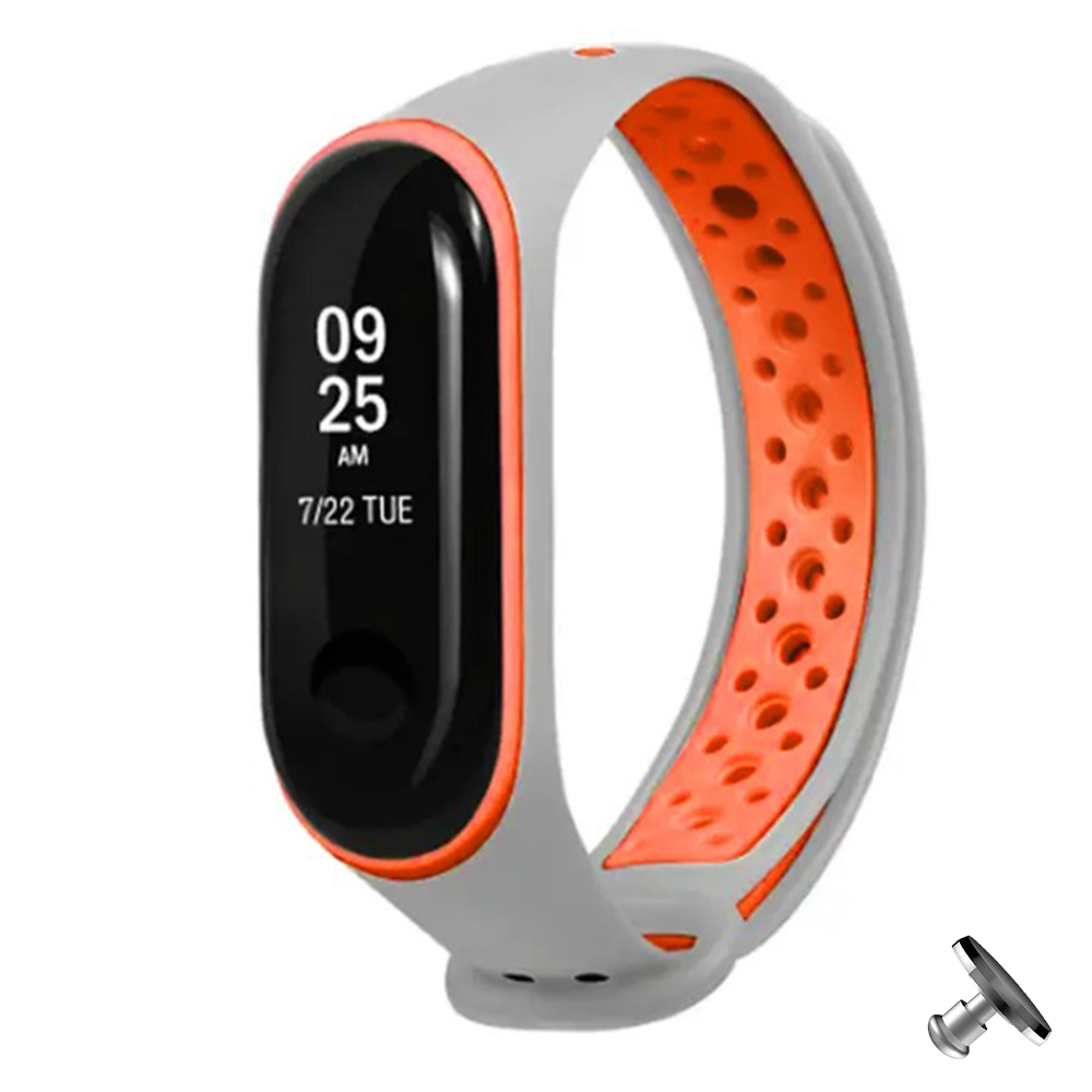 Силіконовий ремінець Nike style для фітнес-браслету Xiaomi Mi Band 3/4 Сірий з оранжевим + металева кнопка – фото, відгуки, характеристики в інтернет-магазині MoreKitov від продавця: MRK МРК| Купити в Україні: Києві, Харкові, Львові