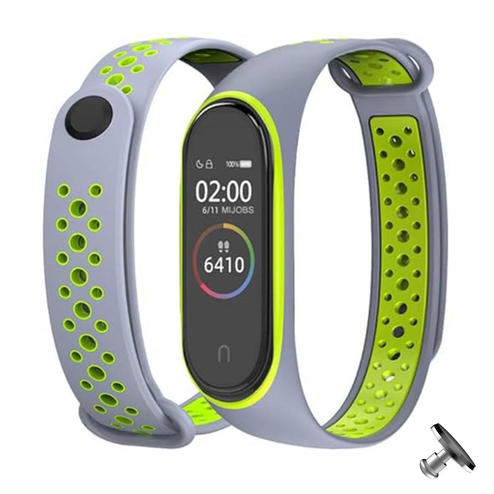 Силіконовий ремінець Nike style для фітнес-браслету Xiaomi Mi Band 3/4 Сірий із жовтим + металева кнопка – фото, відгуки, характеристики в інтернет-магазині MoreKitov від продавця: MRK МРК| Купити в Україні: Києві, Харкові, Львові