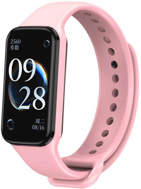 Ремінець силіконовий MRK для Mi Smart Band 8 Active / Redmi Smart Band 2 Pink (37)