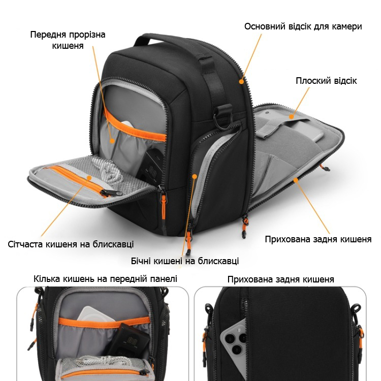 Фотосумка Cwatcun (Caden) D140 Waterproof Large Black – фото, відгуки, характеристики в інтернет-магазині MoreKitov від продавця: MRK МРК| Купити в Україні: Києві, Харкові, Львові 5 Фотосумка Cwatcun (Caden) D140 Waterproof Large Black – фото, відгуки, характеристики в інтернет-магазині MoreKitov від продавця: MRK МРК| Купити в Україні: Києві, Харкові, Львові 5