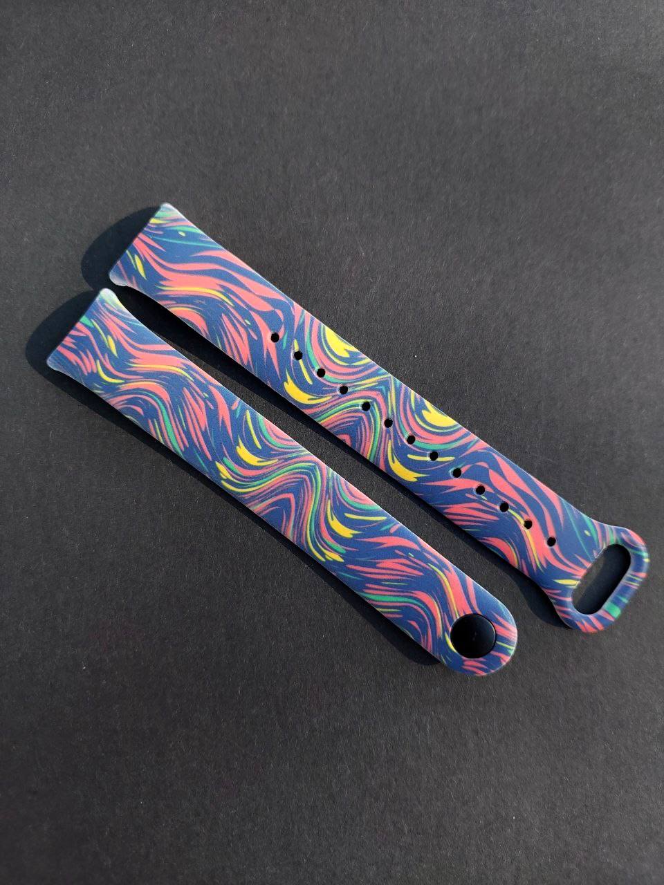 Силіконовий ремінець Original Design MiJobs для фітнесу браслета Xiaomi Mi Band 8/9 Colorful Pattern з металевим кріпленням + металева кнопка 2 Силіконовий ремінець Original Design MiJobs для фітнесу браслета Xiaomi Mi Band 8/9 Colorful Pattern з металевим кріпленням + металева кнопка 2