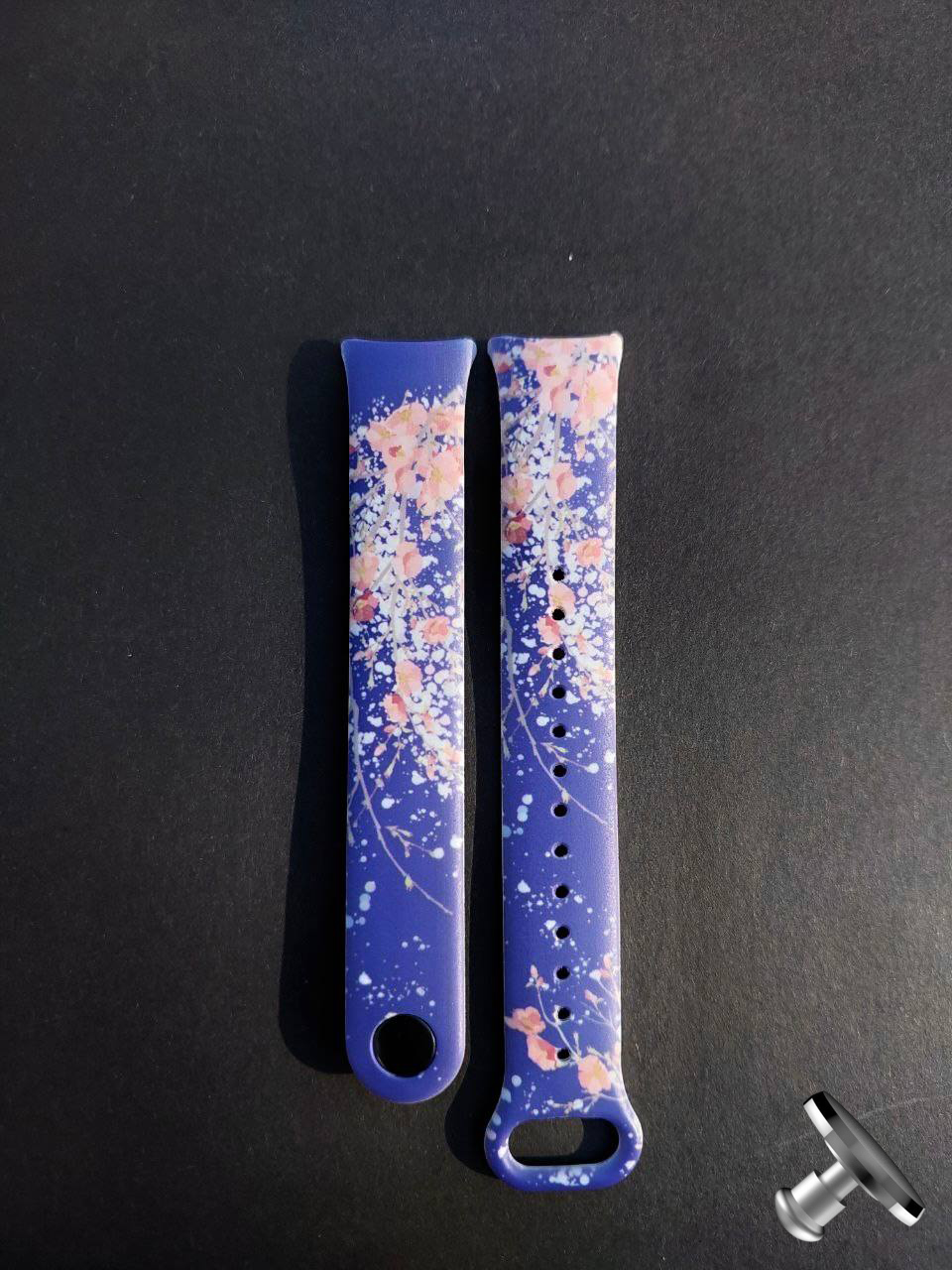 Силіконовий ремінець Original Design MiJobs для фітнесу браслета Xiaomi Mi Band 8/9 Champagne Sparkles з металевим кріпленням + металева кнопка
