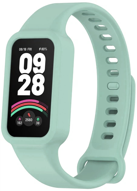 Ремінець силіконовий MRK для фітнес браслета Mi Smart Band 9 Active Mint