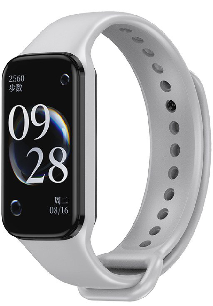Ремінець силіконовий MRK для Mi Smart Band 8 Active / Redmi Smart Band 2 Light Gray