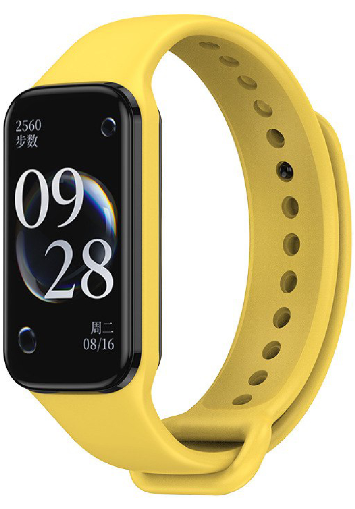 Ремінець силіконовий MRK для Mi Smart Band 8 Active / Redmi Smart Band 2 Жовтий