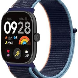 Ремінець нейлоновий MRK для фітнес браслета Mi Smart Band 8 Pro/9Pro/ Xiaomi Redmi Watch 4/5 темно-синій з помаранчевим та бірюзовим – фото, відгуки, характеристики в інтернет-магазині MoreKitov від продавця: MRK МРК| Купити в Україні: Києві, Харкові, Львові