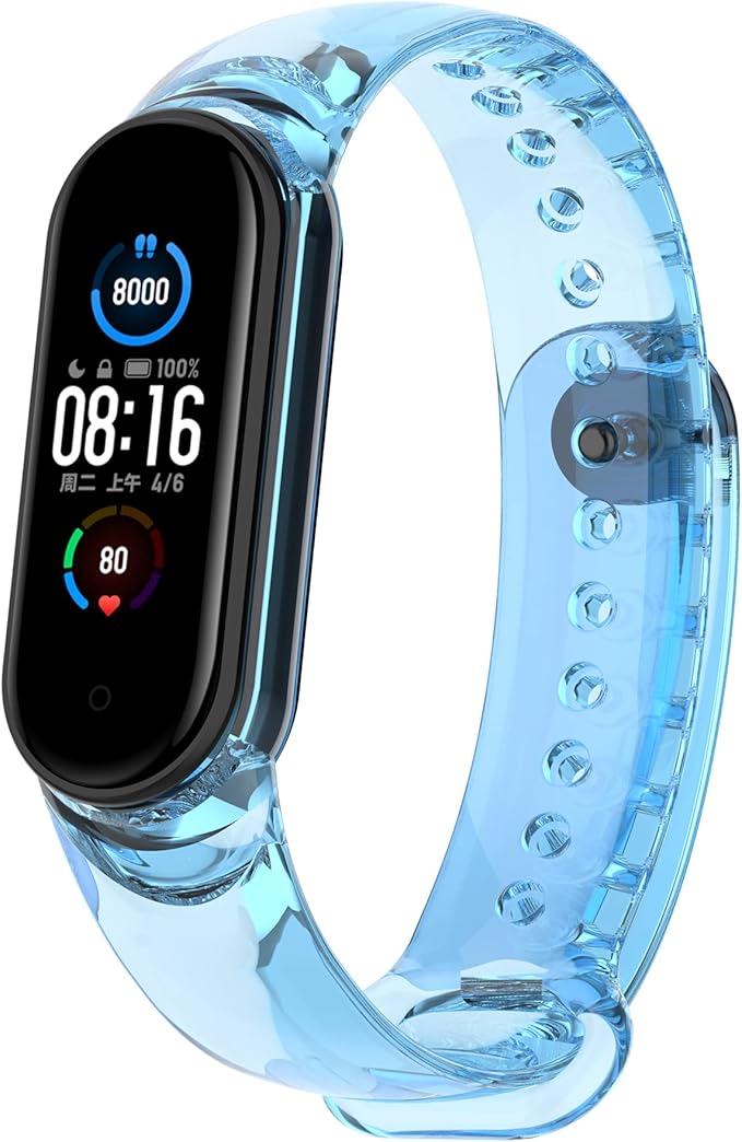 Синій ремінець MRK для фітнес браслета Xiaomi Mi Band 8/9/10 Хамелеон Блакитний