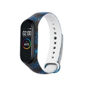 Силіконовий ремінець MRK для фітнесу браслета Xiaomi Mi Band 4/3 з малюнком Black-Blue – фото, відгуки, характеристики в інтернет-магазині MoreKitov від продавця: MRK МРК| Купити в Україні: Києві, Харкові, Львові