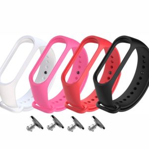 Комплект ремінців MRK для Xiaomi Mi Band 4/3 Rockstar, чотири ремінці + 4 металеві кнопки – фото, відгуки, характеристики в інтернет-магазині MoreKitov від продавця: MRK МРК| Купити в Україні: Києві, Харкові, Львові