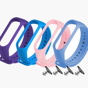 Комплект ремінців MRK для Xiaomi Mi Band 3/4 LILLAC, чотири ремінці + 4 металеві кнопки – фото, відгуки, характеристики в інтернет-магазині MoreKitov від продавця: MRK МРК| Купити в Україні: Києві, Харкові, Львові