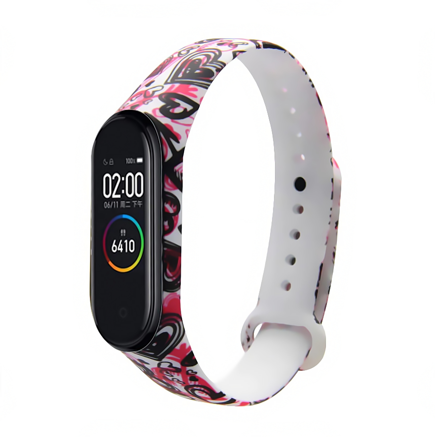 Силіконовий ремінець MRK для фітнесу браслета Xiaomi Mi Band 4/3 з малюнком Black-Red – фото, відгуки, характеристики в інтернет-магазині MoreKitov від продавця: MRK МРК| Купити в Україні: Києві, Харкові, Львові