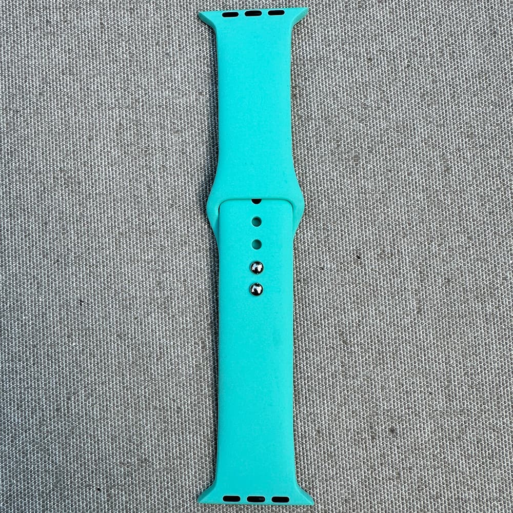 Ремінець силіконовий для Apple Watch 2/3/4/4/5/6/7/8/9/9/SE 38/40/41мм з металевою кнопкою Mint Blue – фото, відгуки, характеристики в інтернет-магазині MoreKitov від продавця: MRK МРК| Купити в Україні: Києві, Харкові, Львові