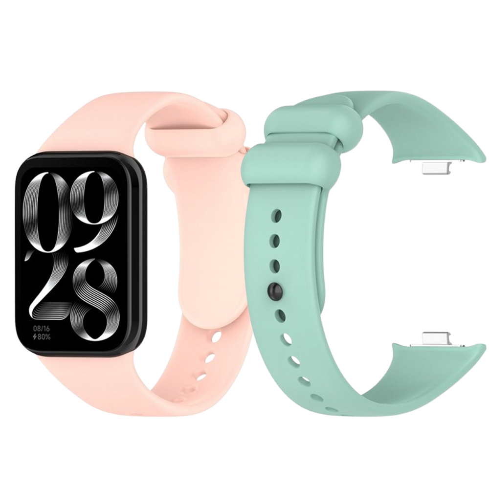 Комплект силіконових ремінців MRK для Mi Band 8 Pro/Xiaomi Redmi Watch 4 Good Girl з металевим кріпленням (два ремінці) Light Pink and Mint – фото, відгуки, характеристики в інтернет-магазині MoreKitov від продавця: MRK МРК| Купити в Україні: Києві, Харкові, Львові