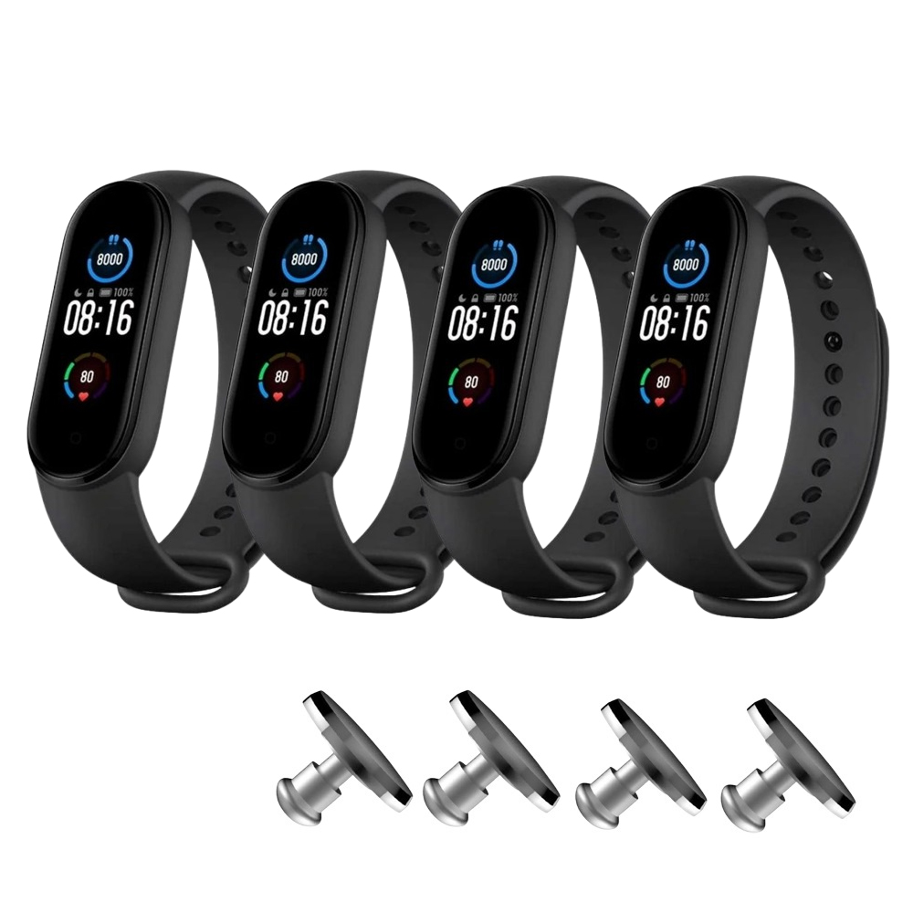 Комплект силіконових ремінців Total Black Original Design для фітнес браслета Xiaomi Mi Band 5, Mi Band 6, чорний (4 ремінці) + 4 металеві кнопки – фото, відгуки, характеристики в інтернет-магазині MoreKitov від продавця: MRK МРК| Купити в Україні: Києві, Харкові, Львові Комплект силіконових ремінців Total Black Original Design для фітнес браслета Xiaomi Mi Band 5, Mi Band 6, чорний (4 ремінці) + 4 металеві кнопки – фото, відгуки, характеристики в інтернет-магазині MoreKitov від продавця: MRK МРК| Купити в Україні: Києві, Харкові, Львові