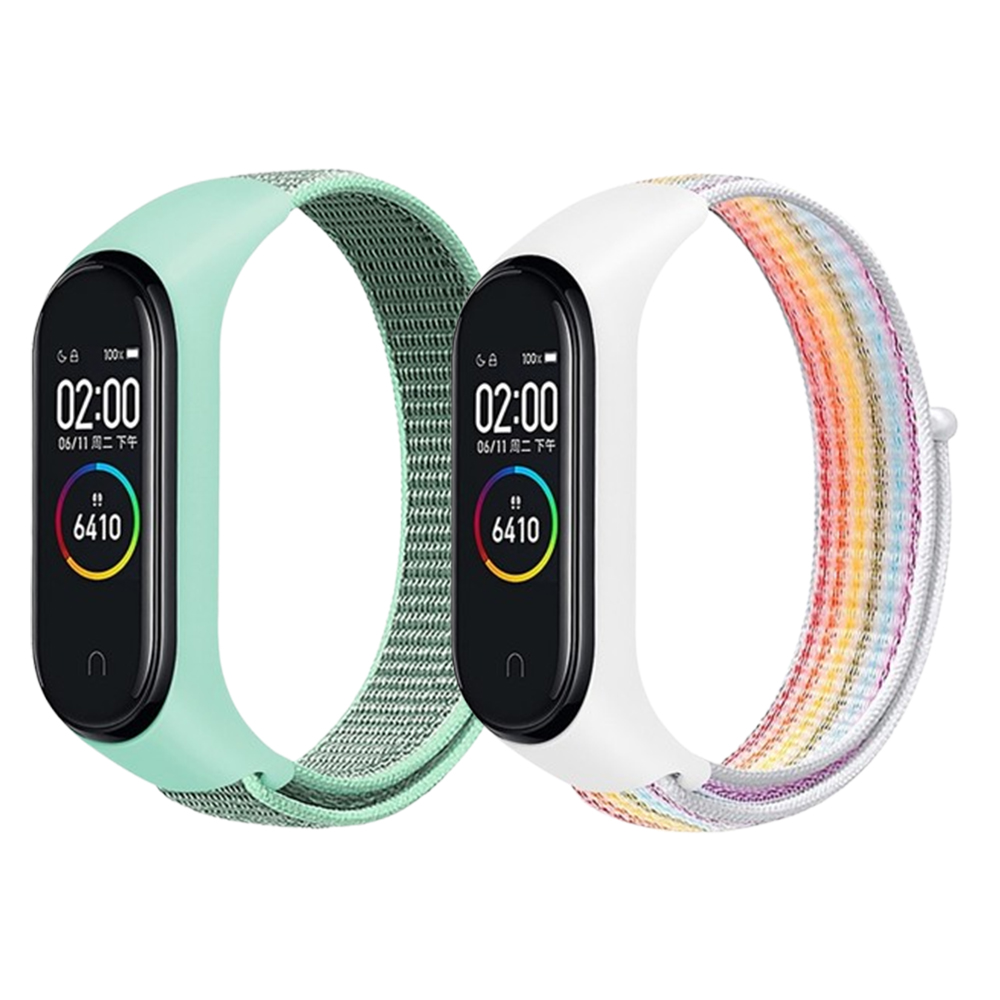 Комплект тканинних ремінців MRK Nylon Strap для Xiaomi Mi Band 3/4/5/6/7 із застібкою на липучці (два ремінці) Mint, Multicolor – фото, відгуки, характеристики в інтернет-магазині MoreKitov від продавця: MRK МРК| Купити в Україні: Києві, Харкові, Львові