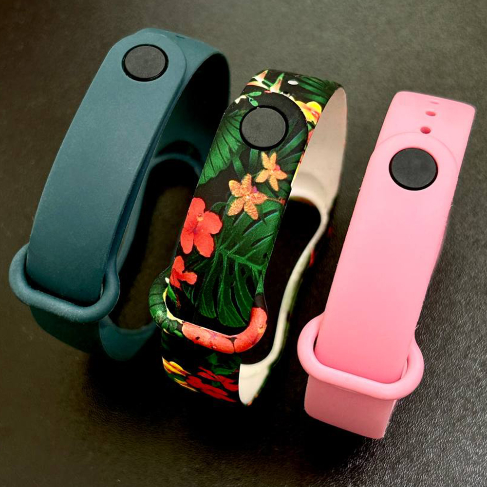 Комплект силіконових ремінців MRK Summer Tropical Set для фітнес браслета Xiaomi Mi Band 5/6/7 три ремінці + металева кнопка – фото, відгуки, характеристики в інтернет-магазині MoreKitov від продавця: MRK МРК| Купити в Україні: Києві, Харкові, Львові