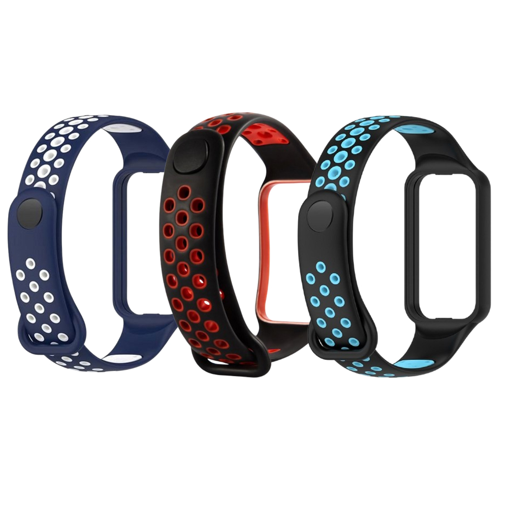 Комплект силіконових ремінців MRK Nike Style Trio для Xiaomi Mi Band 8 Active/Redmi Smart Band 2 (три ремінці) – фото, відгуки, характеристики в інтернет-магазині MoreKitov від продавця: MRK МРК| Купити в Україні: Києві, Харкові, Львові