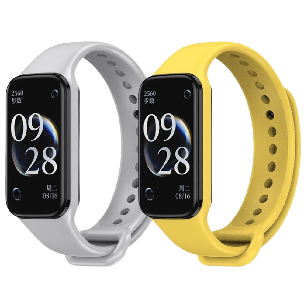 Комплект силіконових ремінців Gray and Yellow для Mi Smart Band 8 Active/Redmi Smart Band 2 (два ремінці) – фото, відгуки, характеристики в інтернет-магазині MoreKitov від продавця: MRK МРК| Купити в Україні: Києві, Харкові, Львові