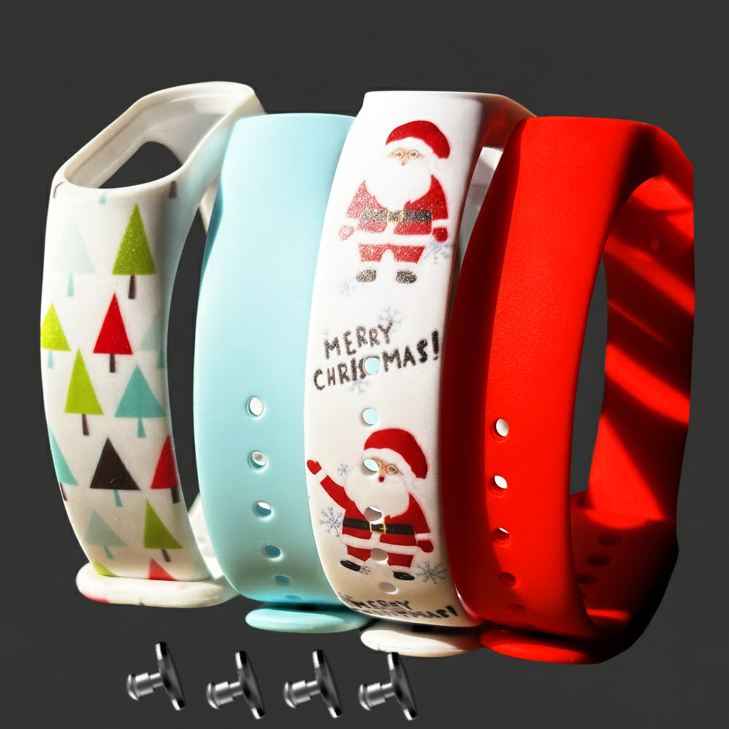Комплект силіконових ремінців MRK Merry Christmas (4 ремінці) для Xiaomi Mi Band 5/6/7 + 4 металеві кнопки – фото, відгуки, характеристики в інтернет-магазині MoreKitov від продавця: MRK МРК| Купити в Україні: Києві, Харкові, Львові Комплект силіконових ремінців MRK Merry Christmas (4 ремінці) для Xiaomi Mi Band 5/6/7 + 4 металеві кнопки – фото, відгуки, характеристики в інтернет-магазині MoreKitov від продавця: MRK МРК| Купити в Україні: Києві, Харкові, Львові