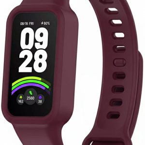 Ремінець силіконовий MRK для фітнес браслета Mi Smart Band 9 Active Burgundy – фото, відгуки, характеристики в інтернет-магазині MoreKitov від продавця: MRK МРК| Купити в Україні: Києві, Харкові, Львові