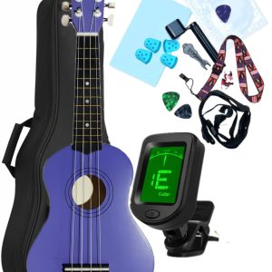 Комплект Укулеле сопрано 21″ + Чохол + Тюнер + Комплект аксесуарів (Гавайська гітара) HM100-GB Темно-фіолетовий – фото, відгуки, характеристики в інтернет-магазині MoreKitov від продавця: MRK МРК| Купити в Україні: Києві, Харкові, Львові