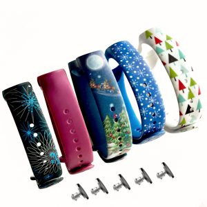 Комплект силіконових ремінців MRK з малюнком Снігова зима для Xiaomi Mi Band 3/4/5/6/7 (5 ремінців + 5 металевих кнопок) – фото, відгуки, характеристики в інтернет-магазині MoreKitov від продавця: MRK МРК| Купити в Україні: Києві, Харкові, Львові