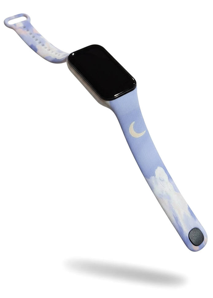 Ремінець силіконовий MRK Silver Moon для Mi Band 8 Active / Redmi Smart Band 2 Light Blue