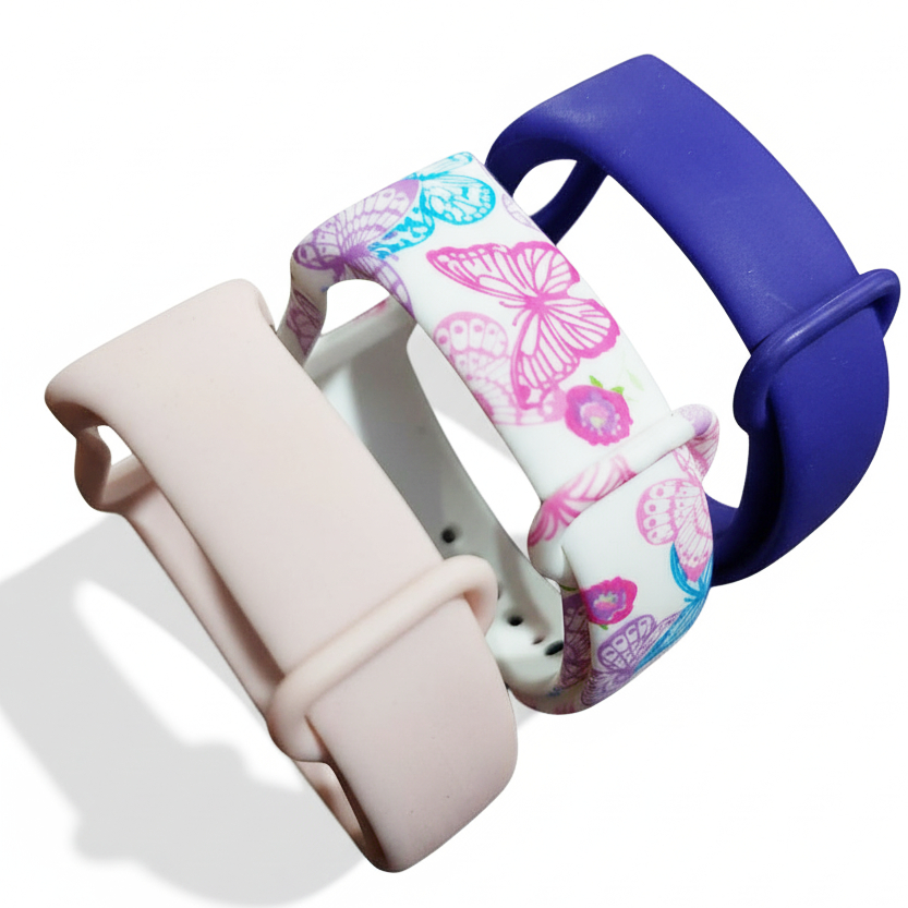 Комплект силіконових ремінців Butterfly для Mi Smart Band 8 Active/ Redmi Smart Band 2 (три ремінці) white, purple, pink – фото, відгуки, характеристики в інтернет-магазині MoreKitov від продавця: MRK МРК| Купити в Україні: Києві, Харкові, Львові