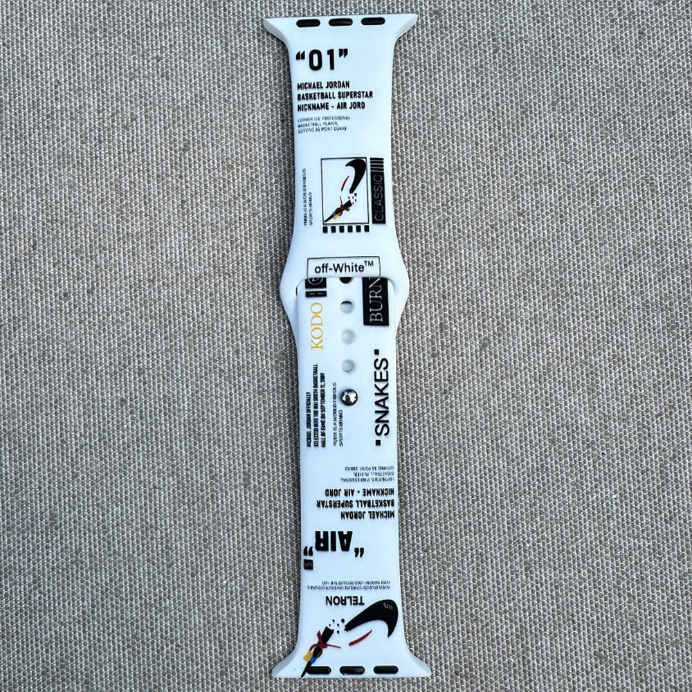 Ремінець силіконовий для Apple Watch 2/3/4/4/5/6/7/8/9/9/SE, 38/40/41мм із металевою кнопкою White, Black and Multicolor – фото, відгуки, характеристики в інтернет-магазині MoreKitov від продавця: MRK МРК| Купити в Україні: Києві, Харкові, Львові