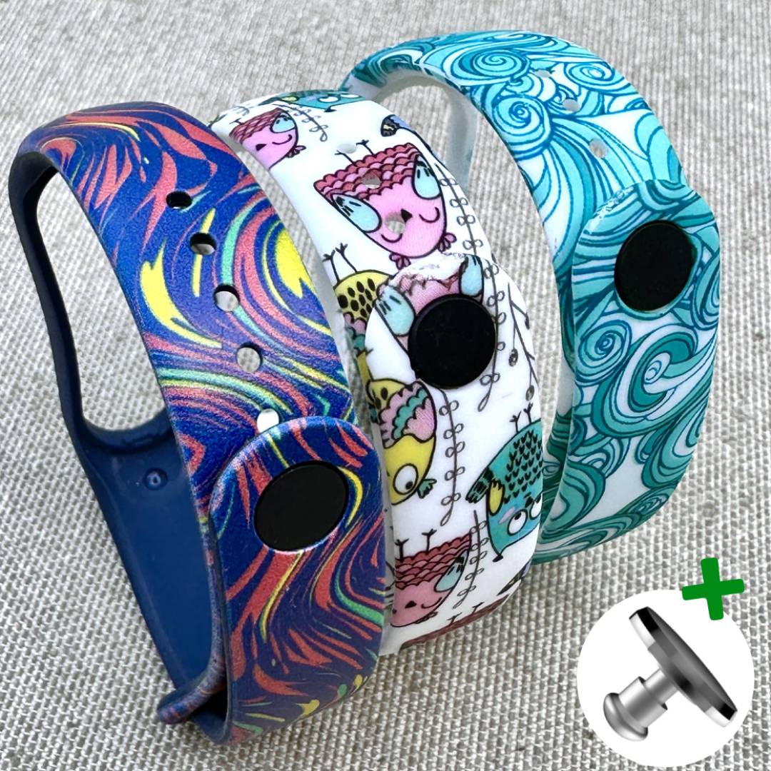 Комплект силіконових ремінців Cool Kid для фітнес браслета Xiaomi Mi Band 5/6/7 з металевою кнопкою (три ремінці) – фото, відгуки, характеристики в інтернет-магазині MoreKitov від продавця: MRK МРК| Купити в Україні: Києві, Харкові, Львові