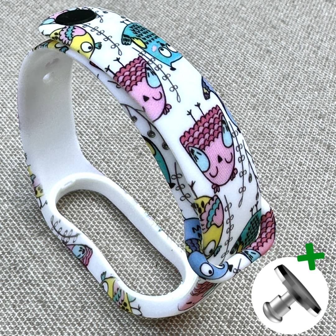 Ремінець силіконовий MRK із дизайнерським принтом Owl для фітнес браслета Xiaomi Mi Band 5/6/7 з металевою кнопкою – фото, відгуки, характеристики в інтернет-магазині MoreKitov від продавця: MRK МРК| Купити в Україні: Києві, Харкові, Львові Ремінець силіконовий MRK із дизайнерським принтом Owl для фітнес браслета Xiaomi Mi Band 5/6/7 з металевою кнопкою – фото, відгуки, характеристики в інтернет-магазині MoreKitov від продавця: MRK МРК| Купити в Україні: Києві, Харкові, Львові