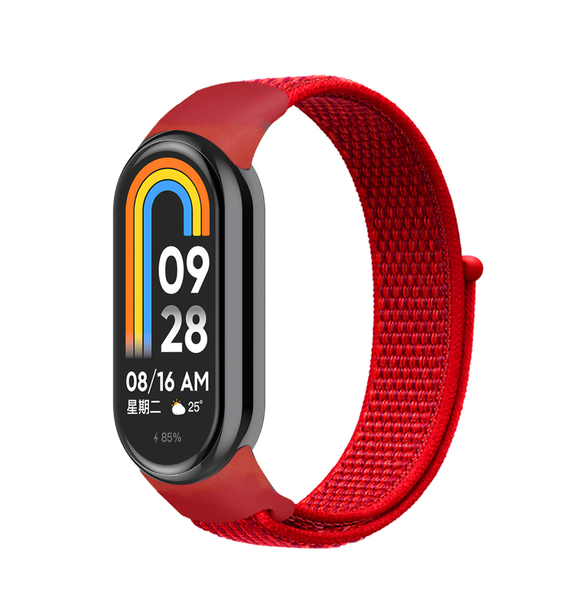 Ремінець нейлоновий MRK для фітнес браслета Xiaomi Mi Band 10/9/8 Червоний