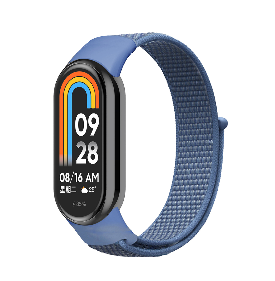Ремінець нейлоновий MRK для фітнес браслета Xiaomi Mi Band 10/9/8 Блакитний