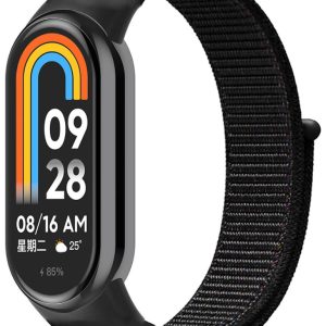 Ремінець нейлоновий MRK для фітнес браслета Xiaomi Mi Band 10/9/8 Чорний