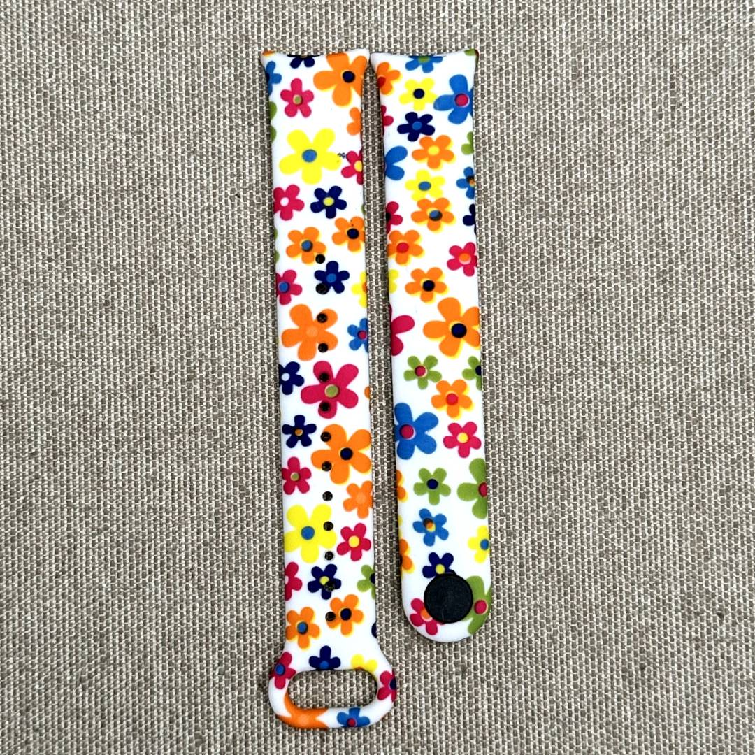 Ремінець силіконовий з малюнком Spring Flowers MRK для фітнес браслета Xiaomi Mi Band 8 Принт Ромашки