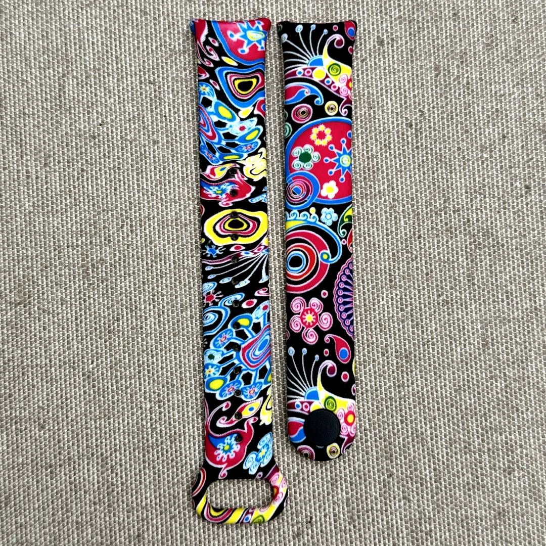 Силіконовий ремінець з малюнком Colorful MRK для фітнес браслета Xiaomi Mi Band 8 Multicolor 02