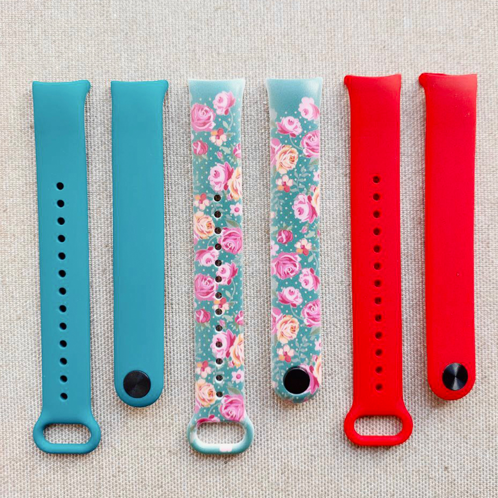 Комплект силіконових ремінців MRK Summer Set для Xiaomi Mi Band 8_9 з металевим кріпленням (три ремінці)