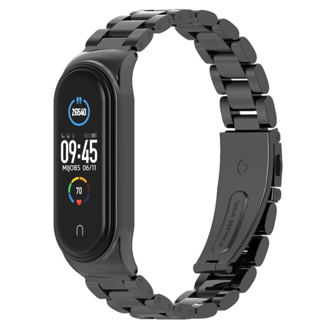 Ремінець MiJobs Plus CS металевий для Xiaomi Mi Band 5/6/4/3 Black – фото, відгуки, характеристики в інтернет-магазині MoreKitov від продавця: MRK МРК| Купити в Україні: Києві, Харкові, Львові